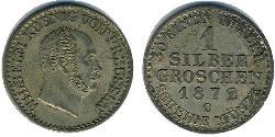 1 Грош Королівство Пруссія (1701-1918) Срібло Wilhelm I, German Emperor (1797-1888)