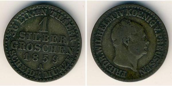 1 Грош Королівство Пруссія (1701-1918) Срібло 