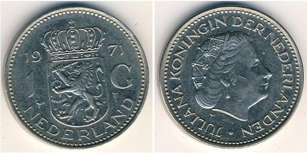 1 Гульден Королівство Нідерланди (1815 - ) Нікель/Срібло Юлиана ,королева Нидерландов (1909 – 2004)