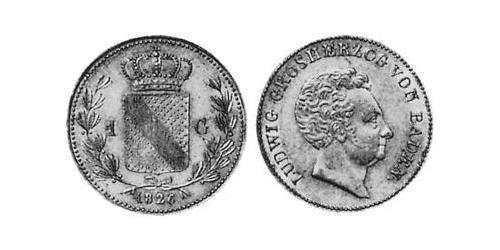1 Гульден Великое герцогство Баден (1806-1918) Серебро 