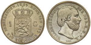 1 Гульден Королевство Нидерланды (1815 - ) Серебро 