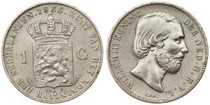 1 Гульден Королевство Нидерланды (1815 - ) Серебро 