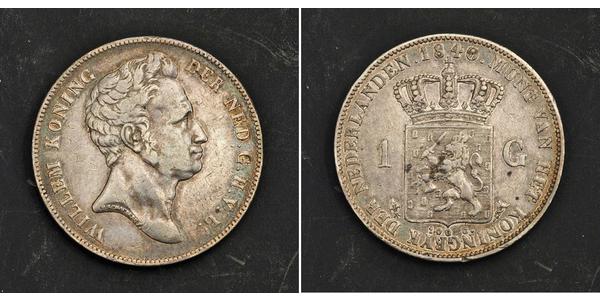 1 Гульден Нидерланды Серебро William I of the Netherlands (1772 - 1843)
