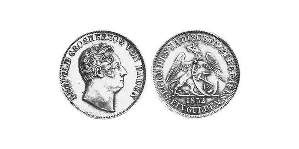 1 Гульден Велике герцогство Баден (1806-1918) Срібло 