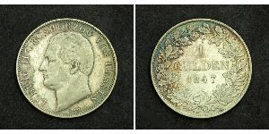 1 Гульден Великое герцогство Гессен (1806 - 1918) Срібло 