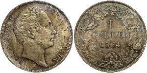 1 Гульден Королівство Баварія (1806 - 1918) Срібло Максиміліан II (король Баварії)(1811 - 1864)