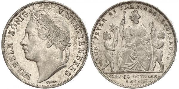 1 Гульден Королівство Вюртемберг Срібло William I of Württemberg