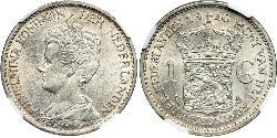 1 Гульден Королівство Нідерланди (1815 - ) Срібло Вільгельміна (королева Нідерландів)(1880 - 1962)