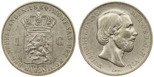 1 Гульден Королівство Нідерланди (1815 - ) Срібло 