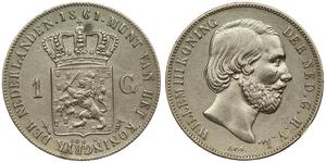 1 Гульден Королівство Нідерланди (1815 - ) Срібло 