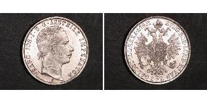 1 Гульден / 1 Флорин Австрийская империя (1804-1867) Серебро Франц Иосиф I (1830 - 1916)