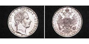 1 Гульден / 1 Флорин Австрийская империя (1804-1867) Серебро Франц Иосиф I (1830 - 1916)
