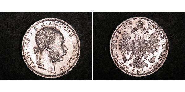 1 Гульден / 1 Флорин Австро-Венгрия (1867-1918) Серебро Франц Иосиф I (1830 - 1916)