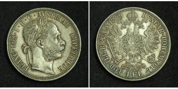 1 Гульден / 1 Флорин Австро-Венгрия (1867-1918) Серебро Франц Иосиф I (1830 - 1916)