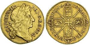 1 Гінея Королівство Англія (927-1649,1660-1707) Золото Карл II (1630-1685)