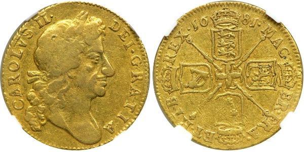 1 Гінея Королівство Англія (927-1649,1660-1707) Золото Карл II (1630-1685)