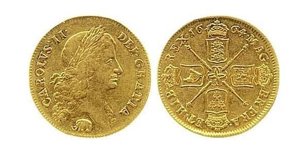 1 Гінея Королівство Англія (927-1649,1660-1707) Золото Карл II (1630-1685)