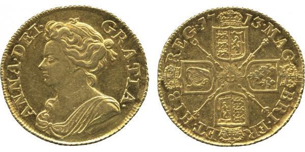 1 Гінея Королівство Англія (927-1649,1660-1707) Золото Анна Стюарт(1665-1714)