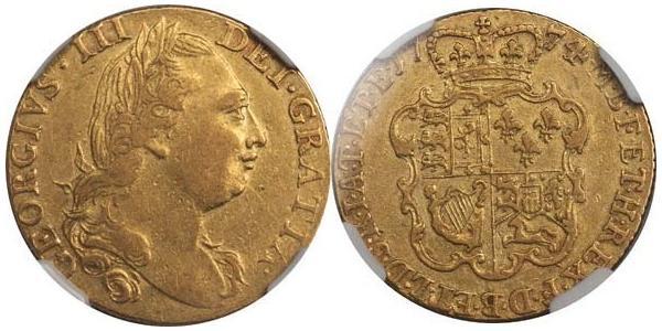 1 Гінея Королівство Великобританія (1707-1801) Золото Георг III (1738-1820)