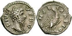 1 Денарий Римская империя (27BC-395) Серебро Луций Вер (130-169)