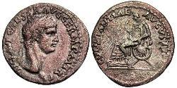 1 Денарий Римская империя (27BC-395) Серебро Клавдий I (10BC-54)