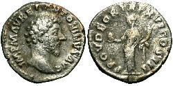 1 Денарий Римская империя (27BC-395) Серебро Марк Аврелий (121-180)