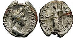 1 Денарий Римская империя (27BC-395) Серебро Вибия Сабина (83-137)
