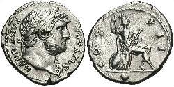 1 Денарий Римская империя (27BC-395) Серебро Адриан (76 - 138) 