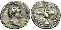 1 Денарий Римская империя (27BC-395) Серебро Домициан (51-96)
