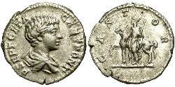 1 Денарий Римская империя (27BC-395) Серебро Гета (189-211)