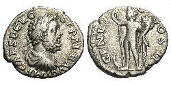 1 Денарий Римская империя (27BC-395) Серебро Клодий Альбин (150-197)