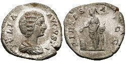 1 Денарий Римская империя (27BC-395) Серебро Юлия Домна (?-217)