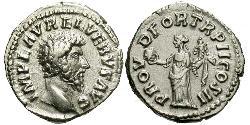 1 Денарий Римская империя (27BC-395) Серебро Луций Вер (130-169)