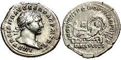 1 Денарий Римская империя (27BC-395) Серебро Траян (53-117)