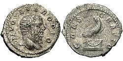 1 Денарий Римская империя (27BC-395) Серебро Септимий Север (145- 211)
