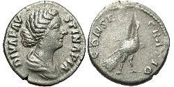 1 Денарий Римская империя (27BC-395) Серебро Фаустина II (130-175)