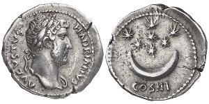 1 Денарий Римская империя (27BC-395) Серебро Адриан (76 - 138) 