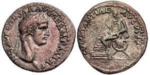 1 Денарий Римская империя (27BC-395) Серебро Клавдий I (10BC-54)
