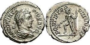 1 Денарий Римская империя (27BC-395) Серебро Каракалла (188-217)