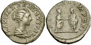 1 Денарий Римская империя (27BC-395) Серебро Fulvia Plautilla (189-212)