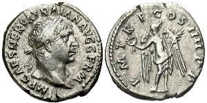 1 Денарий Римская империя (27BC-395) Серебро Траян (53-117)