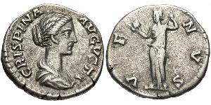 1 Денарий Римская империя (27BC-395) Серебро Брутия Криспина (164-187)