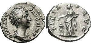 1 Денарий Римская империя (27BC-395) Серебро Фаустина Старшая(105-141)
