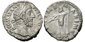 1 Денарий Римская империя (27BC-395) Серебро Коммод (161-192)