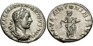 1 Денарий Римская империя (27BC-395) Серебро Гелиогабал (203-222)