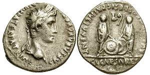 1 Денарий Римская империя (27BC-395) Серебро Октавиан Август (63BC- 14) 