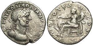 1 Денарий Римская империя (27BC-395) Серебро Адриан (76 - 138) 