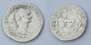 1 Денарий Римская империя (27BC-395) Серебро Домициан (51-96)