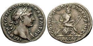 1 Денарий Римская империя (27BC-395) Серебро Траян (53-117)