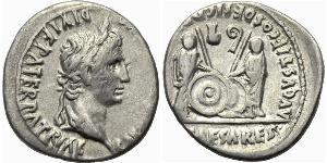 1 Денарий Римская империя (27BC-395) Серебро Октавиан Август (63BC- 14) 